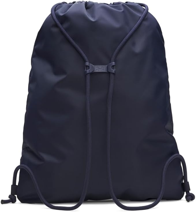 Under Armour Unisex Hustle Sackpack, (410) Midnight Navy/Midnight Navy/Metallic Silver, One Size Fits Most