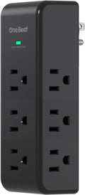 Surge Protector Outlet Extender, 9 AC Multi Outlet Wall Plug with Rotating Plug, 1800J Wall Charger, 3-Sided Power Strip Electrical Plug Adapter Outlet Splitter for Home Office Dorm, Black