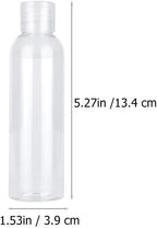 OUNONA 6pcs 120ml Flip-top Travel Bottles Refillable Toiletries Containers for Shampoo Lotion Cosmetic Dispenser Lightweight Portable