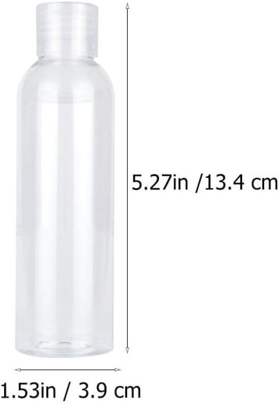 OUNONA 6pcs 120ml Flip-top Travel Bottles Refillable Toiletries Containers for Shampoo Lotion Cosmetic Dispenser Lightweight Portable