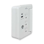 OSKOS 6 Outlets Wall Outlet with 2.4A USB Charger (1A1C), 500J Surge Protector, Wall Tap, 15A/120V/1800W Rotatable Outlets, UL Listed