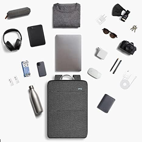 ZINZ Slim & Expandable Laptop Backpack Water Resistant Backpack Travel Backpack Compatible with MacBook Air/Pro/Neo 13-14 inch, XPS 13/14, Surface 13.5" and Most 13-14 Notebooks，G01BK01