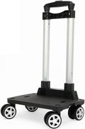 Backpack Trolley - 4 Wheels Folding Compact Lightweight Luggage Cart, Travel Trolley for Bags/Lunch Backpack/Golf Bag (4 Wheels)