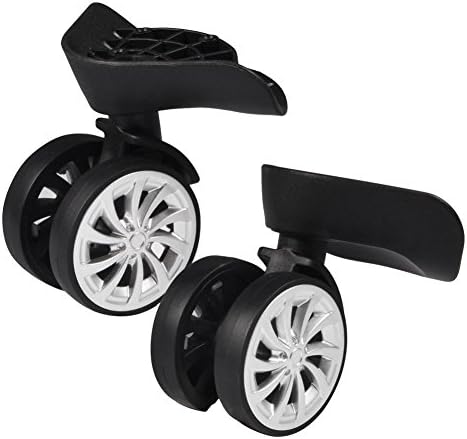 Dilwe Replacement Luggage Wheels, 2 Pcs Suitcase Wheels Swivel Luggage Mute Wheel with Screw for Repair Replacement
