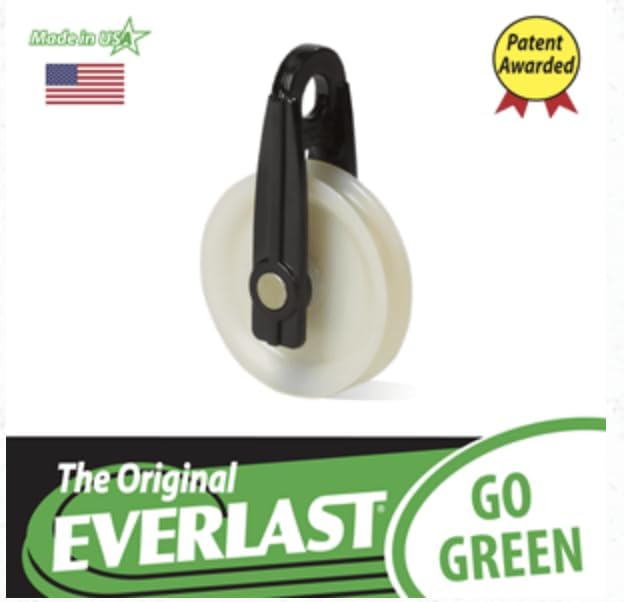 EVERLAST Utility Pulley (2-1/2-inch Wheel, 2-Pack) for Indoor & Outdoor Applications | Lightweight but Strong | Weatherproof | Made in USA | Model #70