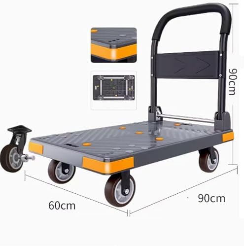 ty Folding Flatbed Trolley Cart with Swivel WheelsPortable Hand Truck for Office Moving Transport and Easy LoadingDurable Steel Push Cart for Versatile Use