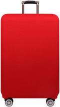 Morbuy Luggage Cover for Suitcase, Modern Solid Color Business Suitcase Cover Protector Fit 18-32 Inch Luggage, Baggage Covers with Zipper for Travel (M(22-24inch suitcase),Red)