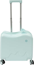 18" Kids Ride-On Suitcase,Children's Carry On Luggage Case,Rolling Luggage With Lock,Travel Trolley Case for Short Trips,School Trips,Outings (Mint Green)