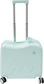 18" Kids Ride-On Suitcase,Children's Carry On Luggage Case,Rolling Luggage With Lock,Travel Trolley Case for Short Trips,School Trips,Outings (Mint Green)