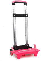 Folding Backpack Trolley Cart on Wheels, Lightweight Aluminium Alloy Hand Truck for Easy Transport of School Bags, Compact Design