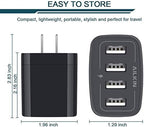 USB Wall Charger, 2-Pack AILKIN 4.8A 4-Port USB Plug Cube Brick Charging Box Wall Charger Plug, Charging Block for iPhone 17 16 15 14 13 Pro Max 12 11Pro Max/XR Plus, Samsung Galaxy S23 S22 S21