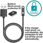 Smart Watch Cable Chargers Compatible with uaue T60 1.91 inches smartwatch, 2 PCs, Black