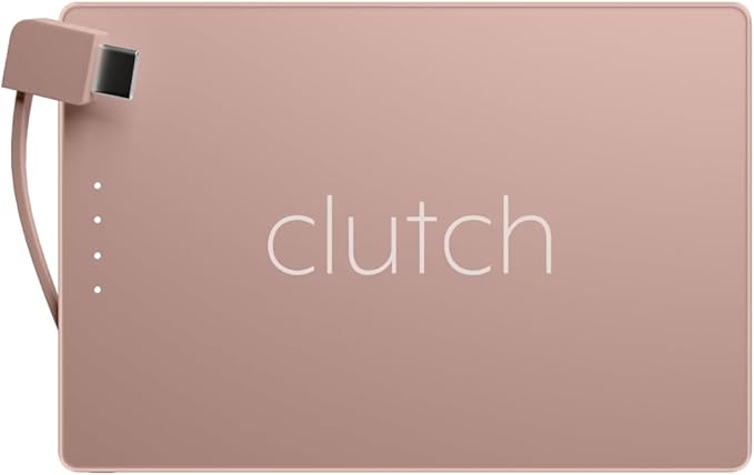 Clutch - Pro USB-C Portable Charger - Compatible with iPhone 15, 16, 17 & Android Devices - Power Bank Magnetic Battery - TSA Travel Approved - USB Rechargeable - Built-in Cable - 5000 mAh - 3.7oz