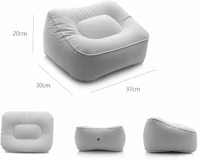 STOBOK Inflatable Footrest Adjustable Footrest Pillow Airplane Footrest Pillow Car Mats for Office Foot Rest Inflatable Footstool Outdoor Inflatable Foot Rest Wedge Shape Travel Pedal