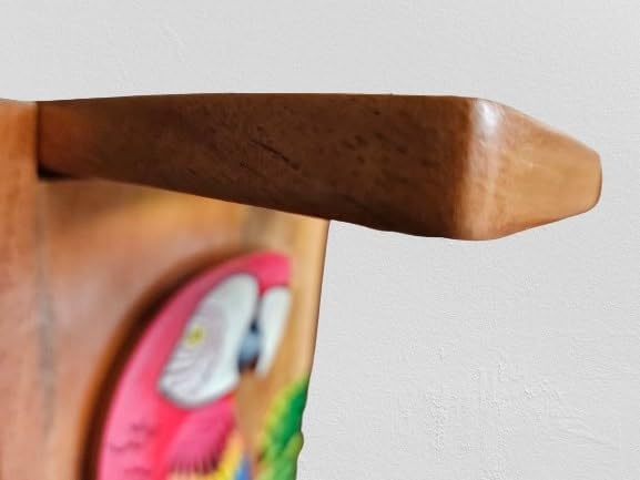 Tapanti store.Chorreador,Costa Rican handcrafted foldable wooden pour-over coffee maker.Includes a reusable cloth filter.Hand painted Macaw wooden design.Light Cedar.Perfect for travel (Red)