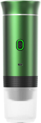 Wireless Portable Electric Coffee Maker with USB-C, Self-Heating, Rechargeable Espresso Coffee Machine for Travel, Camping, RV,Home,Office (green)