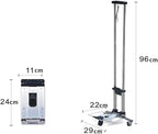 Mini Folding Trolley, Convenient For Storing 30 Kg Portable Luggage Trolley, Shopping Cart, Briefcase, Backpack, Business Travel, Trolley Luggage Trolley, Ultra-small Carrying, Office Moving,Bl