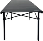 MOUNTAIN SUMMIT GEAR Heavy-Duty Roll-Top Table for Camping - Portable Aluminum-Top Folding Table with Steel Frame by Caddis Sports, Inc. (Extra Large)