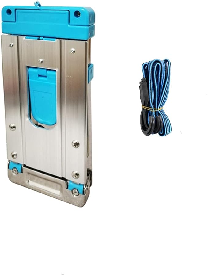 Portable Folding Hand Truck Dolly Cart - Lightweight, Compact, and Easy to Carry - Ideal for Personal Travel, Shopping, and Moving (Blue)