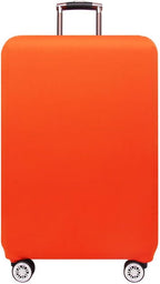 Morbuy Luggage Cover for Suitcase, Modern Solid Color Business Suitcase Cover Protector Fit 18-32 Inch Luggage, Baggage Covers with Zipper for Travel (L(25-28inch suitcase),Orange)
