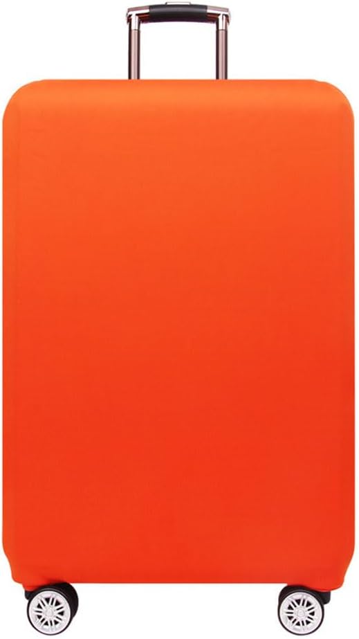 Morbuy Luggage Cover for Suitcase, Modern Solid Color Business Suitcase Cover Protector Fit 18-32 Inch Luggage, Baggage Covers with Zipper for Travel (L(25-28inch suitcase),Orange)
