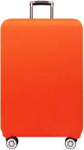 Morbuy Luggage Cover for Suitcase, Modern Solid Color Business Suitcase Cover Protector Fit 18-32 Inch Luggage, Baggage Covers with Zipper for Travel (M(22-24inch suitcase),Orange)