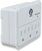OSKOS 3 Outlet Triple Extender, Wall Surge Protector, 1000 Joules, 3 Prong Grounded Wall Tap, Multiple Outlet Adapter Plug for Travel Home Hotel office, UL Listed