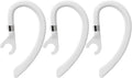 New bee Ear Hooks Replacement Ear Hook Clips- Snap-in Headset Spare Clamp Hook (White, 3 Pack+Silicon)