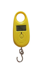Luggage Weight Scale, 4pcs 50kg/5g Mini Digital Scale Portable Electronic Fishing Weight Pocket Luggage Scales Hanging Hook LCD Weighing Tool,for Travel(Yellow)