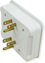 OSKOS 6 Outlet Triple Extender, 3 Prong Grounded Wall Tap, Multiple Outlet Adapter Plug for Travel Home Hotel Office, ETL Listed, 2 Pack