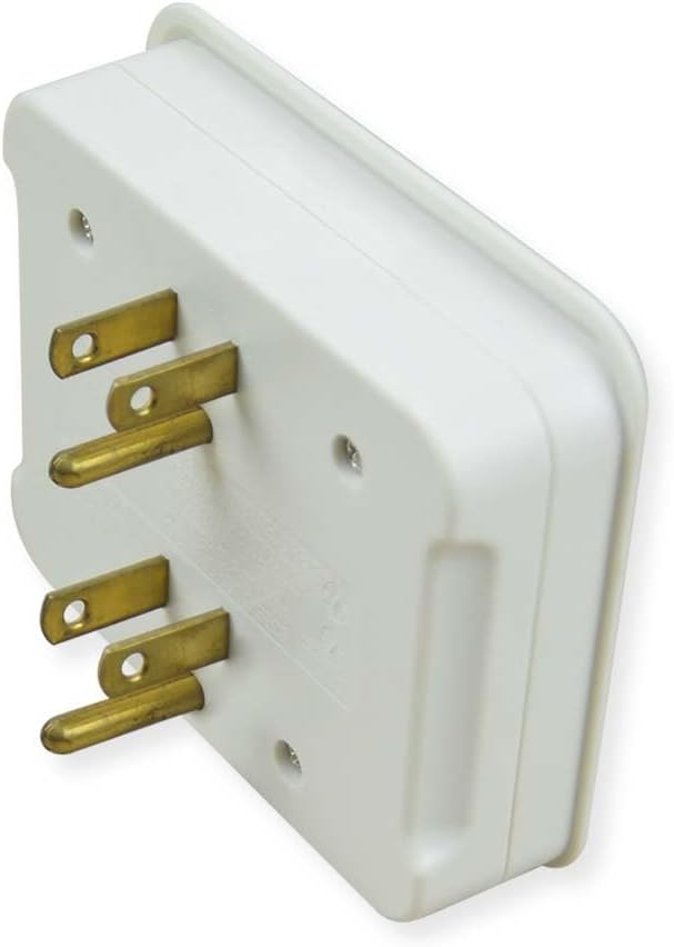 OSKOS 6 Outlet Triple Extender, 3 Prong Grounded Wall Tap, Multiple Outlet Adapter Plug for Travel Home Hotel Office, ETL Listed, 2 Pack