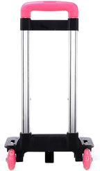 Student's Luggage Travel Hand Cart Aluminium Alloy Backpack Trolley 2 Foldable for School Bags Foldable Backpa