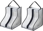 Hewnda Portable 2 Pack Boots Storage,Short Portable waterproof storage bags are used for travel storage, under the bed,wardrobe and shoe cabinet (Black Edge), VDF-1035