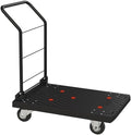Flat Bed carts with Wheels Foldable Household Folding Portable Flatbed Trolley Handcart Courier Transporter Portable Trolley Cargo Trailer Heavy - Duty trolleyflatbed Truck