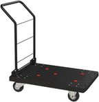 Flat Bed carts with Wheels Foldable Household Folding Portable Flatbed Trolley Handcart Courier Transporter Portable Trolley Cargo Trailer Heavy - Duty trolleyflatbed Truck