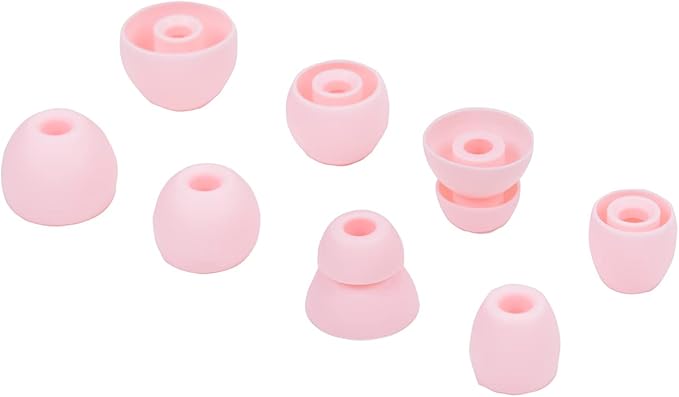 Replacement Eartips Silicone Earbuds Buds Set for Powerbeats Pro Beats Wireless Earphone Headphones,4 Pair (Pink)