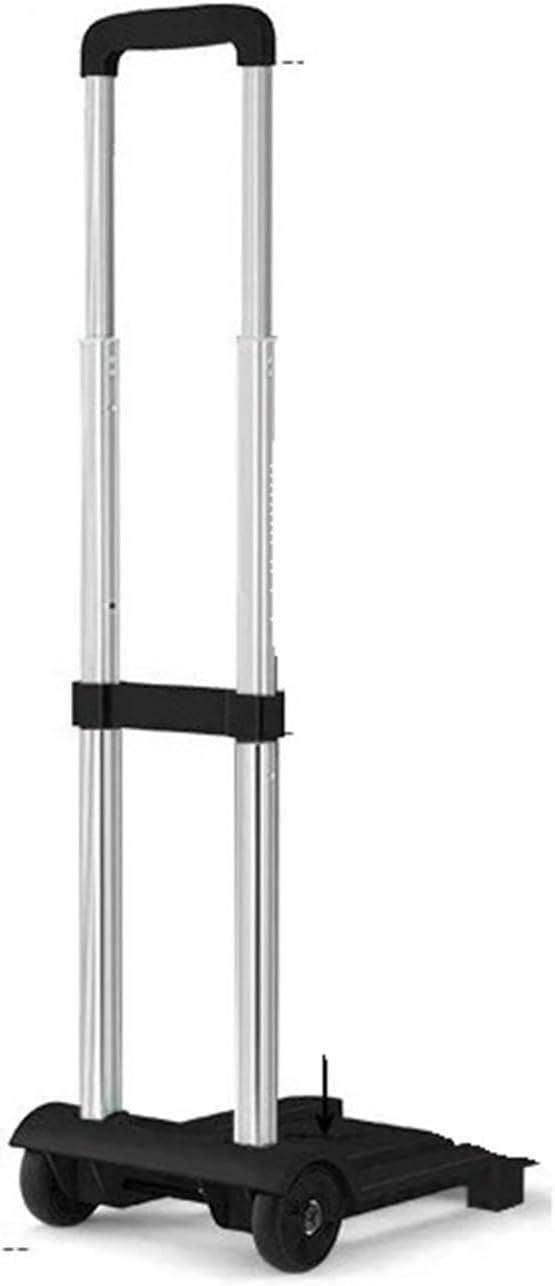 Portable Folding Hand Truck for Luggage Lightweight Adjustable Utility Cart Stair Climbing Shopping Trolley Express Cart for Suitcases and Storage (2 Wheel Iron)