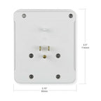 OSKOS 6 Outlets Wall Outlet with 2.4A USB Charger (1A1C), 1000J Surge Protector, Wall Tap, 15A/120V/1800W, Swivel Safety Cover, UL Listed