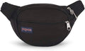 JanSport Fifth Avenue Fanny Pack Crossbody Bags for Women, Men - Stylish, Durable Waist Bag with Adjustable Belt, Main Zippered Pocket, Quick Stash Pocket - Travel Essentials - Black