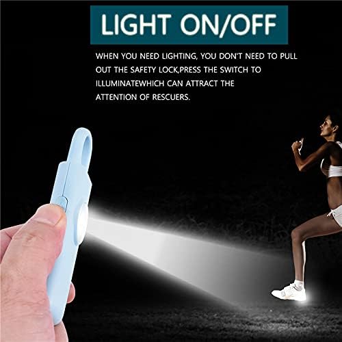 Thopeb– Personal Safety Alarm for Women–135dB Siren, Strobe Light and Rechargeable - Safety Alarm Keychain for Women (Aqua)