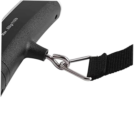 Travel with Confidence: Compact Handheld Luggage Scale with LCD Backlight T-Shaped Design & High Precision Weighing up to 110lbs - Ideal for Frequent Travelers & Backpackers Weighing