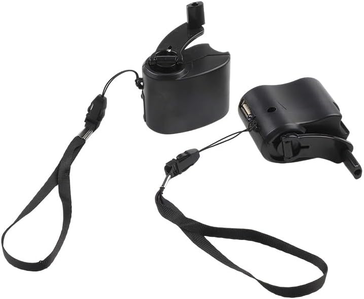 Manual Hand Crank USB for CHARGER Generator, Portable Power Bank for Mobile Phones and Digital Devices, Compact Dynamo Charging Kit for Travel, Camping, and Outdoor Survival (2-Pack)