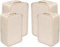 Travel Shoe Bags, Foldable Waterproof Shoe Pouches Organizer-Double Layer (2+2 Cream Shoe Bags)
