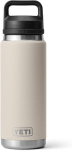 YETI Rambler 26 oz Bottle, Leakproof, Vacuum Insulated, Stainless Steel with Chug Cap, Cape Taupe