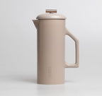 AIRES Ceramic French Press Coffee Maker – 34 oz Heat-Retaining Stoneware – Elegant Neutral Color – Inspired by Buenos Aires Coffee Culture – Gift-Ready with Barista Brewing Guide