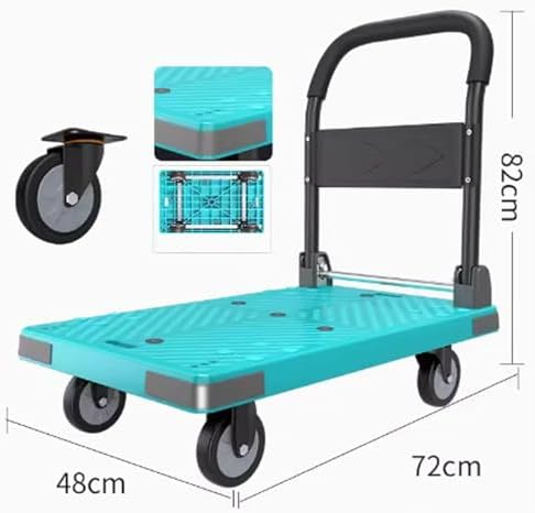 ty Folding Flatbed Trolley Cart with Swivel WheelsPortable Steel Hand Truck for Office Moving Transport and Easy LoadingIdeal Push Cart for Storage and Delivery