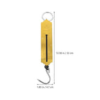 Holibanna 3pcs Portable Mechanical Hanging Produce Scales with Hook 50kg/110lb Yellow Suspension Weight Scale for Travel Luggage Fishing and Kitchen Use