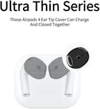 6 Pairs Ear Cover for AirPods 4,Anti Slip Ear Skin Tips Accessories Sport Ultra Thin Slim Soft Silicone Ear Tips Earbuds Gel Cover Compatible with AirPods 4th Generation (Black+White+Clear)
