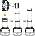 Foldable Portable Hand Truck Lightweight Collapsible Trolley Cart for Luggage Shopping & Travel Ideal for Home Use & Easy Transport