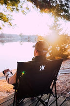 Kijaro Foldable Camping Chair, Vik Black, Polyester, Mesh, Steel, Portable, Durable, Unisex